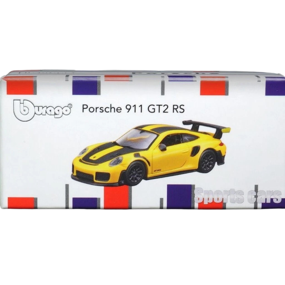 Porsche 911 GT2 RS – Bburago 1:64 Scale Die-Cast Model Car (Yellow ...