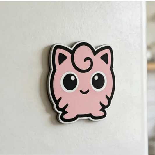 Jigglypuff Chibi 3D Printed PLA Fridge Magnet – Pokemon Anime
