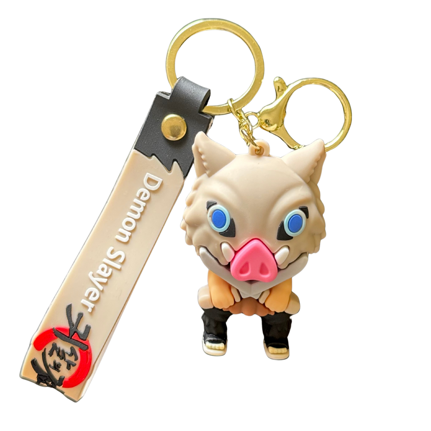 Inosuke Hashibira Bob Head Premium 3D Rubber Key chain - Demon Slayer