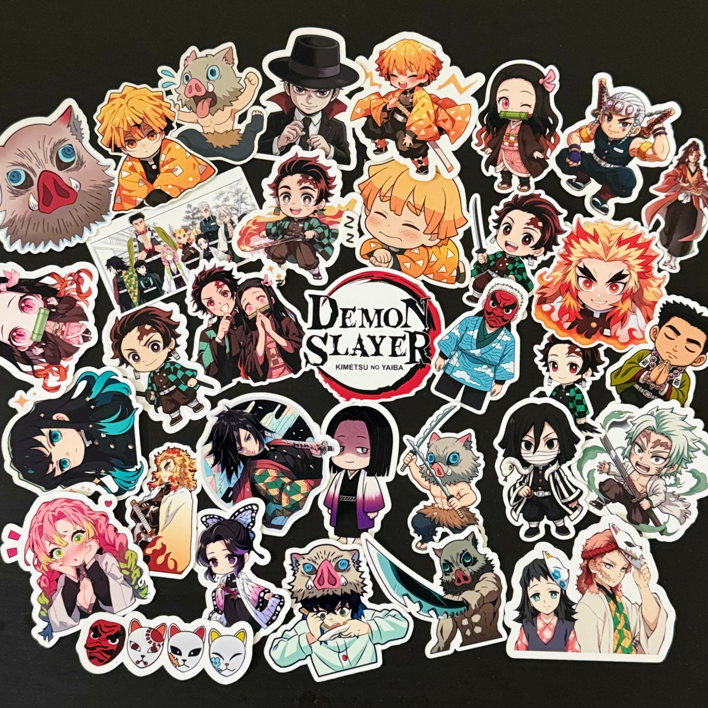 Demon Slayer( Main Leads) Chibi Style 30-Die-Cut Sticker Pack