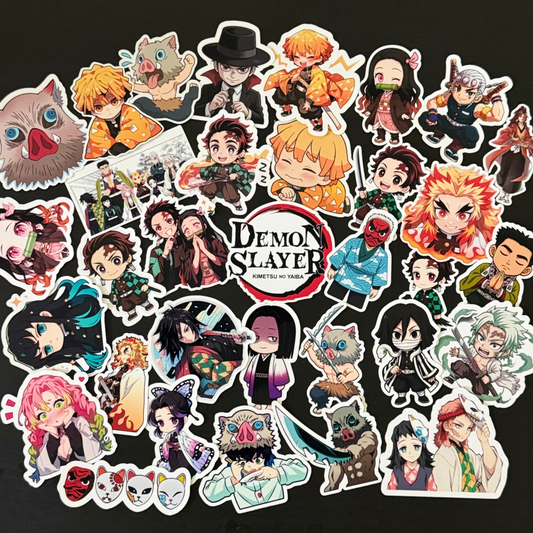 Demon Slayer( Main Leads) Chibi Style 30-Die-Cut Sticker Pack