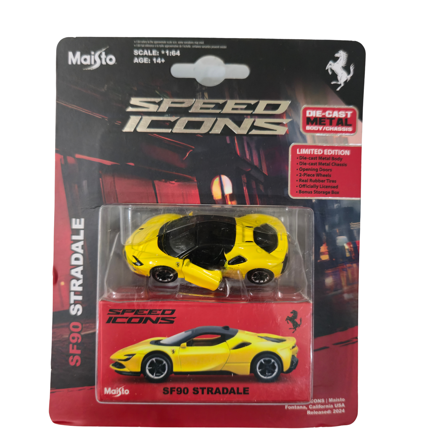 Ferrari SF90 Stradale – Speed Icons (Limited Edition) – Maisto 1:64 Scale Die-Cast Model Car