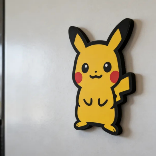 Pikachu Chibi 3D Printed PLA Fridge Magnet – Pokemon Anime