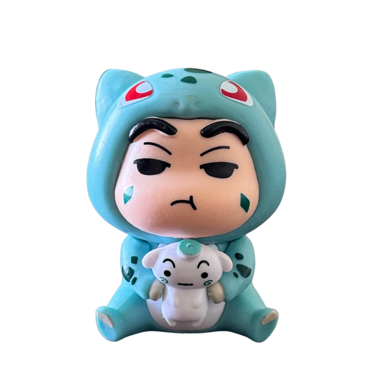 Shinchan as Bulbasaur Cosplay Premium Miniature 6.5CM PVC Figure