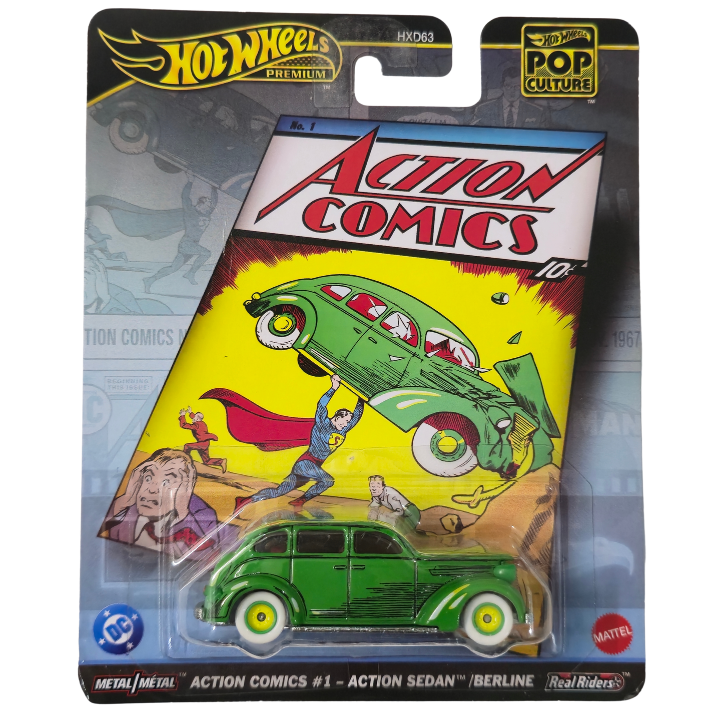Action Comics #1 “Action Sedan”/Berline - Hot Wheels Premium