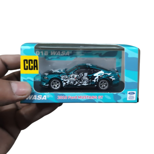 2018 Ford Mustang GT WASA Green - 1:60 scale with Acrylic Display - Premium CCA (Imported)