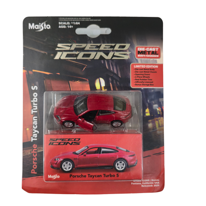 Porsche Taycan Turbo S – Speed Icons (Limited Edition) – Maisto 1:64 Scale Die-Cast Model Car