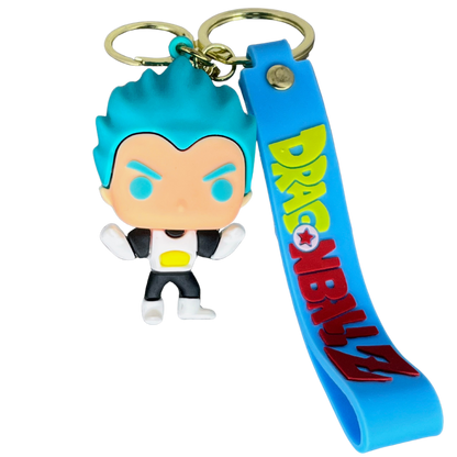 Vegeta Blue- D1 3D Rubber Keychain - Dragon Ball Z –  DBZ Anime Collectible