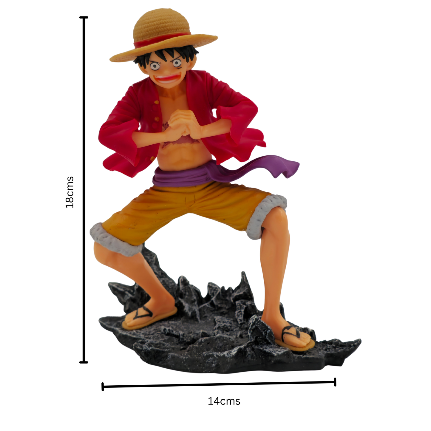 Monkey D. Luffy Fighting Pose PVC Premium 18cms Figurine-One Piece