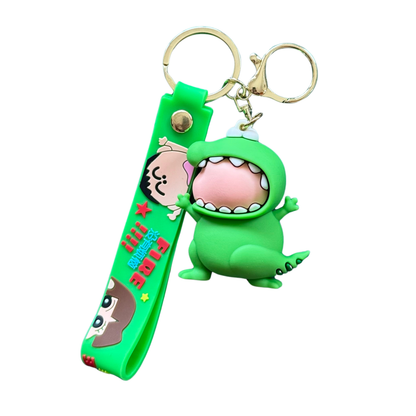 Shinchan Dinosaur Costume 3D Rubber Keychain – Shinchan