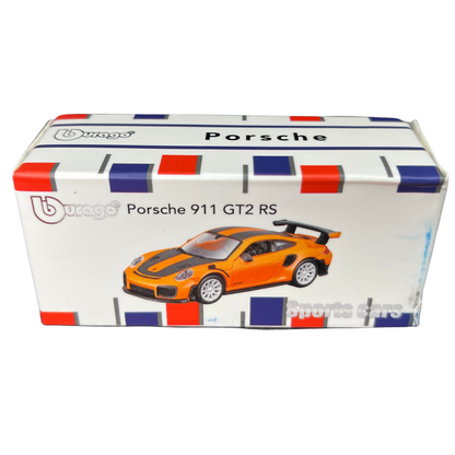 Porsche 911 GT2 RS – Bburago 1:64 Scale Die-Cast Model Car (Orange)