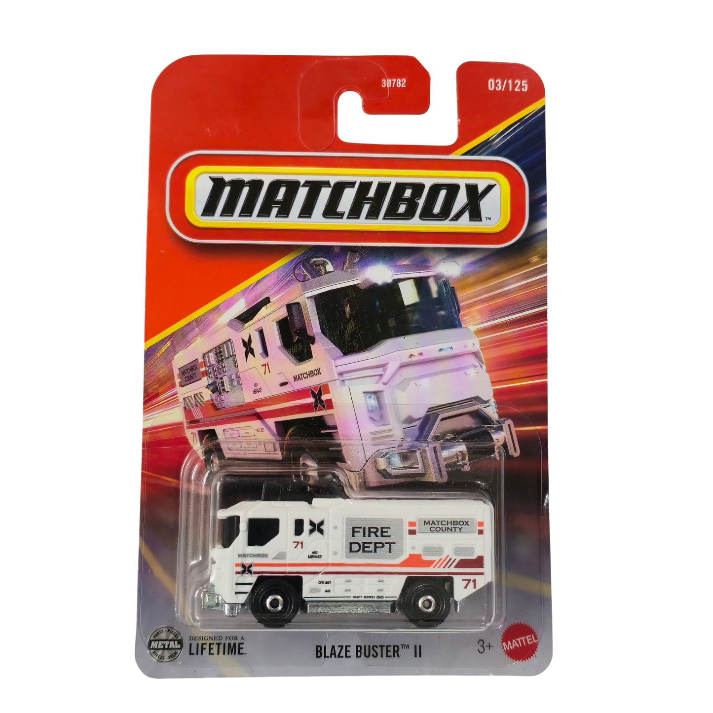 Blaze Buster II – Fire Dept Rescue Truck - Matchbox Imported