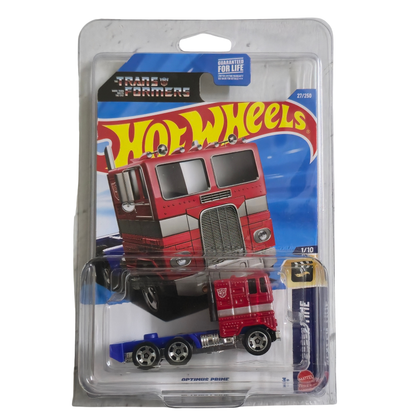 Transformers Optimus Prime – Guaranteed for Life Card with Protector - Hotwheels Imported