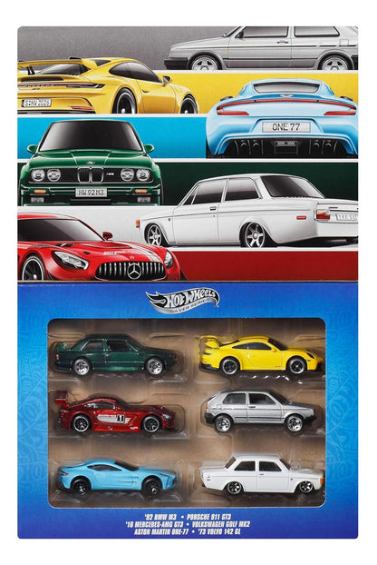 European Performance Collection set – 6 Metal Cars | Porsche, BMW, AMG,Volkswagen, Volvo - Hot Wheels