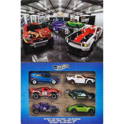 HW Legends Collection set – 6 Metal Cars | Ford, Bone Shaker, Baja Truck, Ford Mustang, Camaro SS & More - Hot Wheels