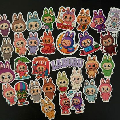 Labubu- Chibi Style 30-Die-Cut Sticker Pack