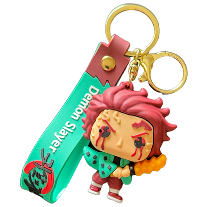 Tanjiro Kamado Bob head premium 3D Rubber Key chain - Demon Slayer