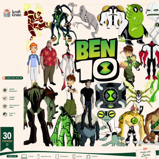 Ben10 30-Die-Cut Sticker Pack