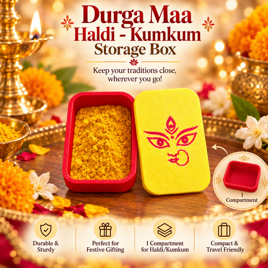 Durga ma - Multi Color Haldi Kumkum Storage box
