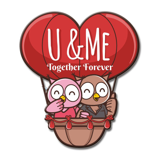 U & Me – Together Forever MDF Fridge Magnet – Cute Couple Gift