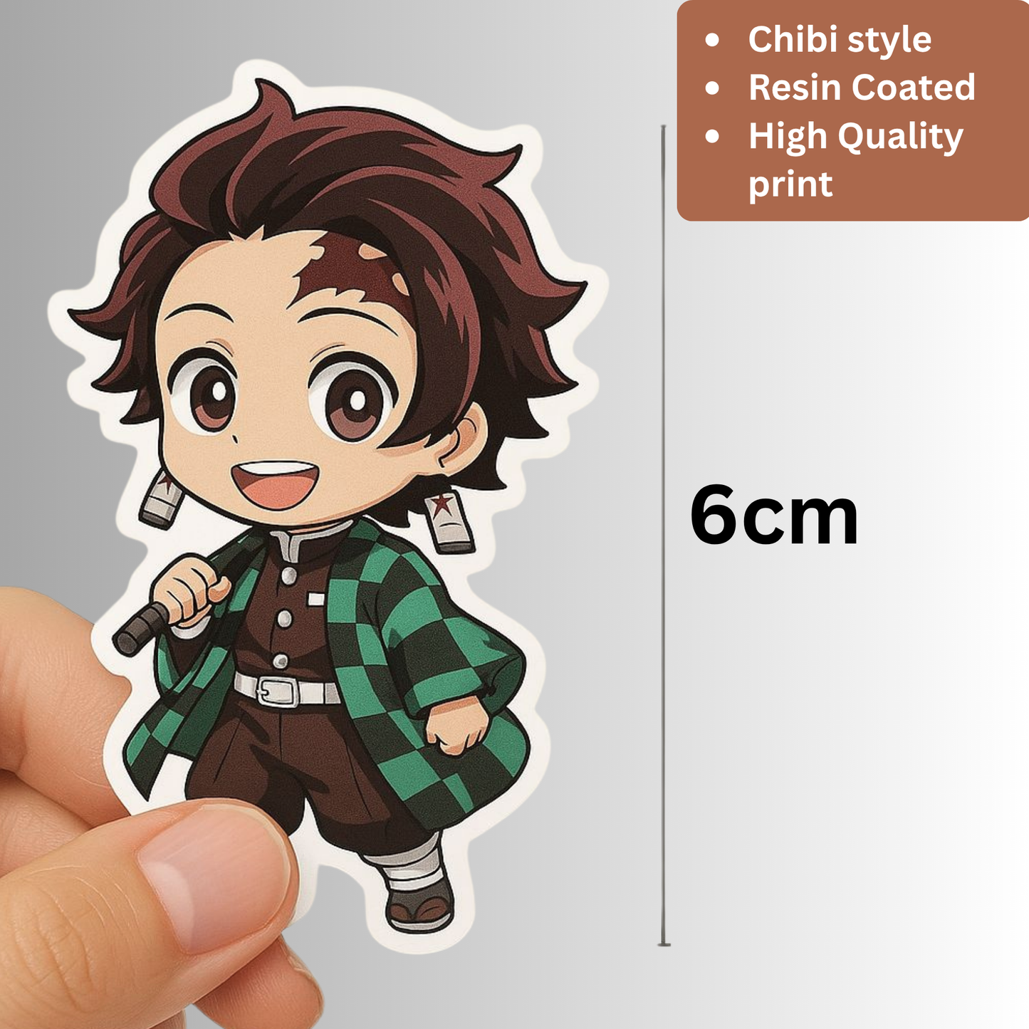 Demon Slayer( Main Leads) Chibi Style 30-Die-Cut Sticker Pack