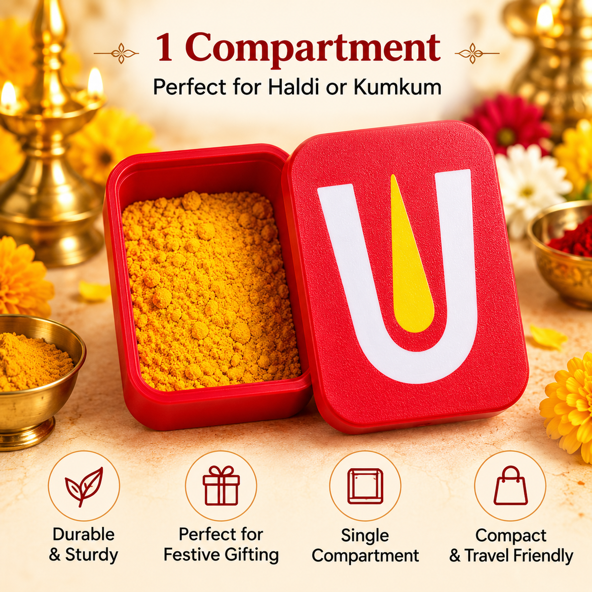 Govinda Namam - Haldi Kumkum Storage box