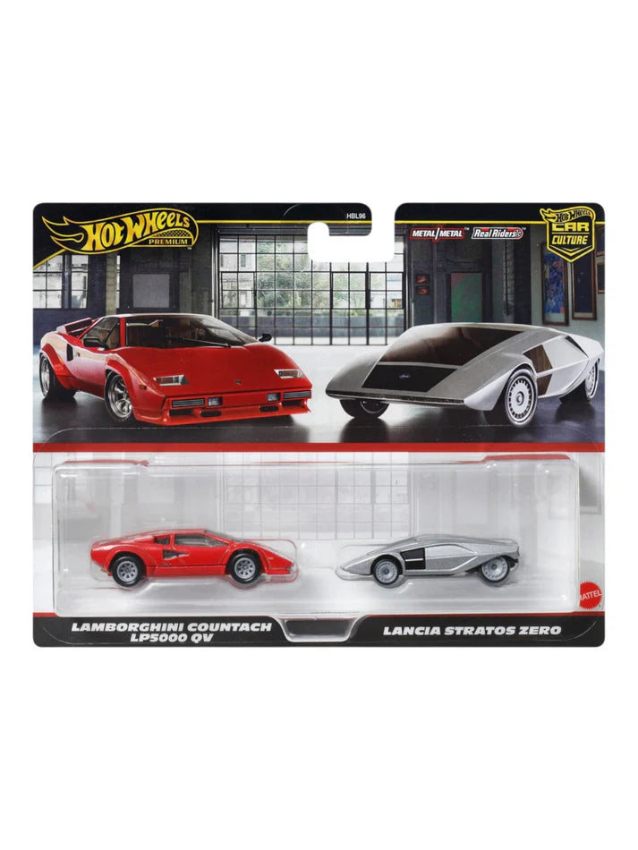 Lamborghini Countach LP5000 QV & Lancia Stratos Zero – 2 pack - Hotwheels Imported