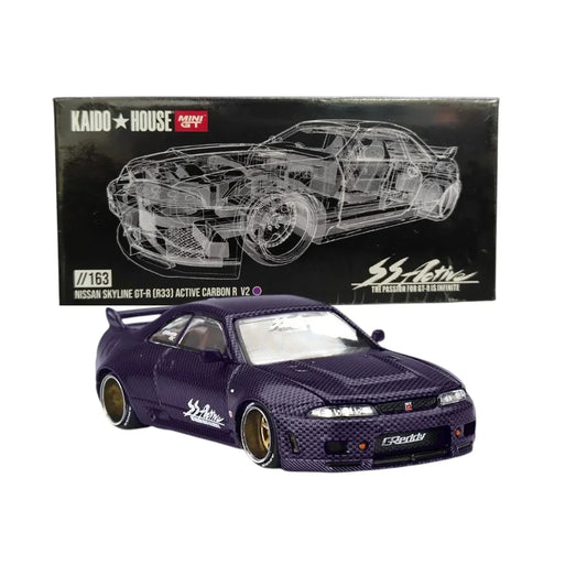 Nissan Skyline GT-R (R33) Carbon R V2 - Kaido House × Mini GT