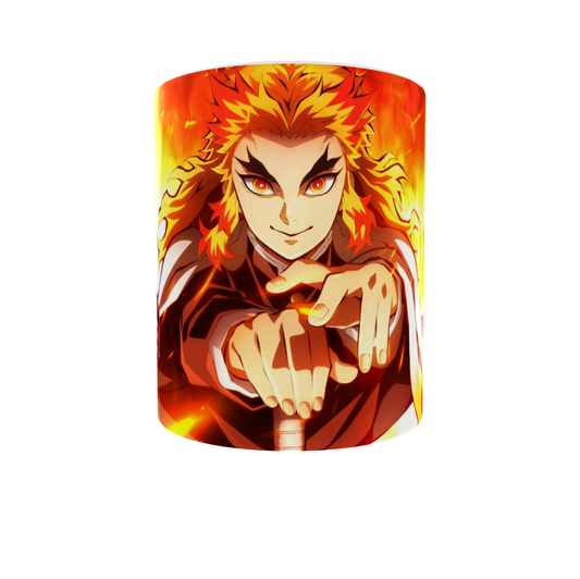 Rengoku Demon Slayer Themed printed Coffee Mug - Demon Slayer Merch